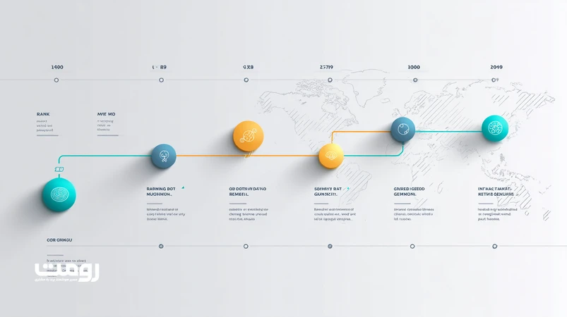 تایم‌لاین تحول سئو از RankBrain تا Gemini با نکات کلیدی: درک نیت، فهم زمینه، چندرسانه‌ای و نقش هوش مصنوعی مولد