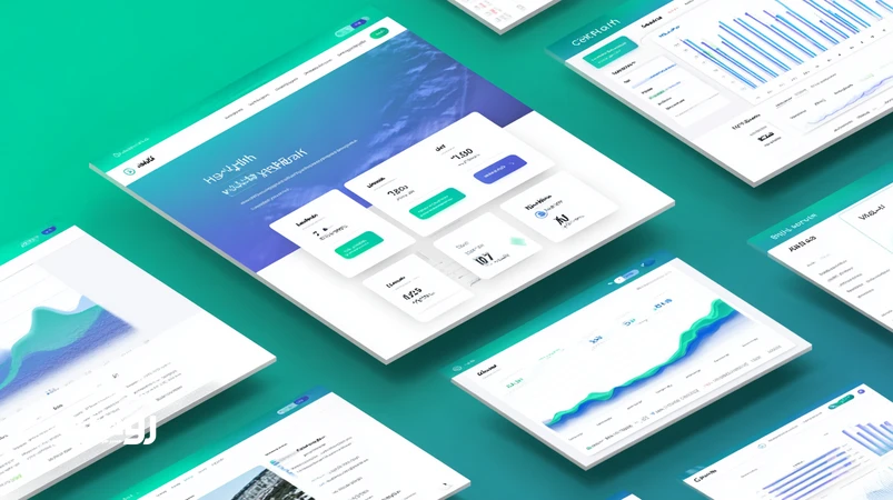 طرح وایرفریم راست‌به‌چپ با بلوک‌های Hero/Value/Proof/Action و نمودارهای LCP، INP و CLS برای آموزش چیدمان صفحات مبتنی بر AI و Core Web Vitals