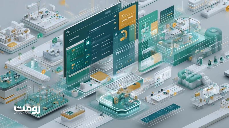 تصویر ایزومتریک از آژانس دیجیتال در ۲۰۲۶ که با داده‌های ChatGPT بهینه‌سازی سئو، تحلیل SERP، Intent Graph، کلاستر محتوا و سنجش EEAT را انجام می‌دهد.