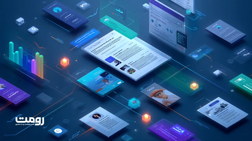 تصویر ایزومتریک از سیگنال‌های انسانی در گوگل در عصر هوش مصنوعی؛ تعامل کاربر، اسکرول، زمان ماندگاری، بیوی نویسنده و نشانه‌های اعتماد