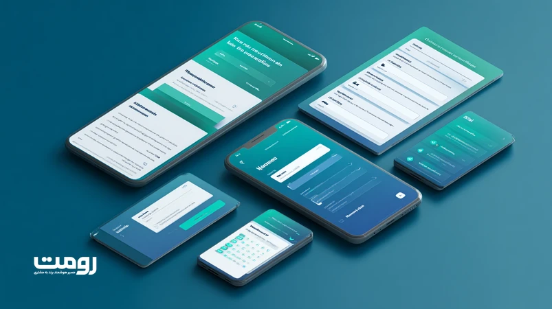 تصویر مفهومی طراحی فرم تعاملی با برچسبهای واضح، اعتبارسنجی لحظهای، نوار پیشرفت و چیدمان واکنشگرا در موبایل و دسکتاپ