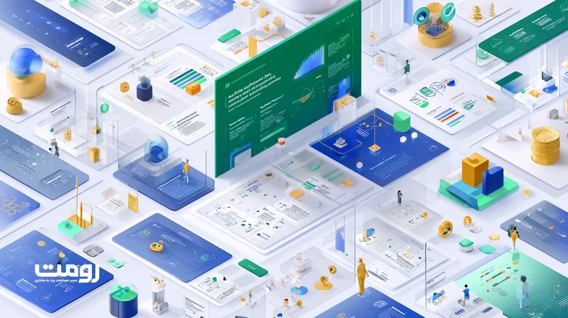 تصویر ایزومتریک از طراحی تجربه هوشمند رومت با ترکیب داده‌های رفتاری، Emotion Data و الگوریتم‌های شخصی‌سازی برای وب‌سایت‌های هوشمند در ۲۰۲۶