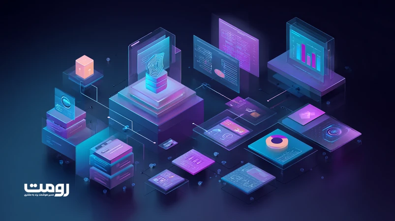 Isometric illustration of Web 3.0 website architecture with decentralized blockchain nodes, user wallet, smart contracts, and data security shield for secure UX.
