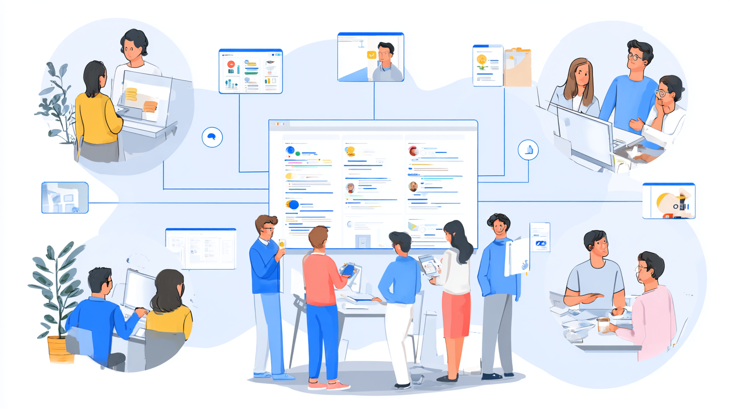 همکاری تیم‌های فنی، محتوا و بازاریابی روی یک پلتفرم مشترک با اتصال داشبوردها، داده‌ها و جریان‌های کاری برای تصمیم‌گیری هماهنگ و داده‌محور