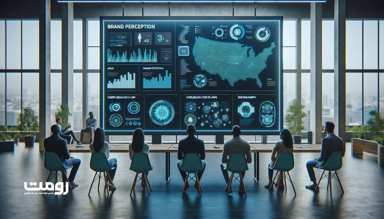 داشبورد تحلیلی هوش مصنوعی برای تحلیل داده‌های رفتاری و هویت برند در محیط دیجیتال با سبک مینیمال و حرفه‌ای