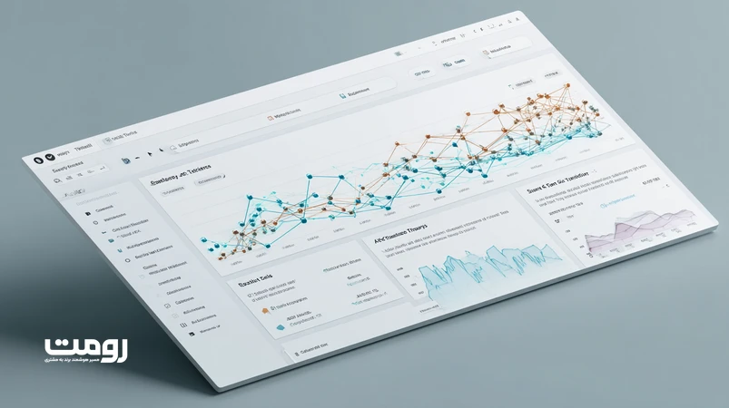 AI dashboard analyzing search trends and predicting high-demand content topics for brands in 2026