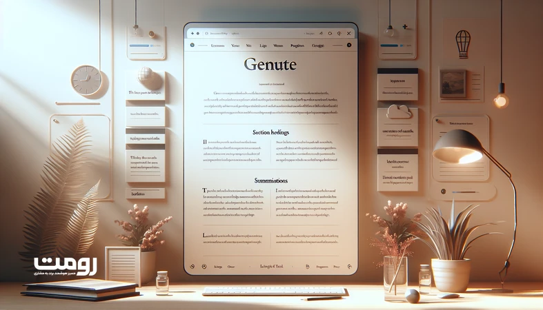 نمایی از طراحی تجربه کاربر برای صفحه محتوایی بلند با تایپوگرافی خوانا، سلسله‌مراتب بصری و نشانه پیشرفت مطالعه در سال ۲۰۲۶