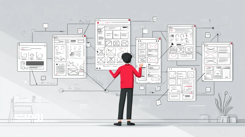 نقشه‌برداری محتوایی وب‌سایت با نمایش وایرفریم صفحات، خوشه‌های محتوایی و مسیرهای کاربر برای بهبود سئو و تجربه کاربری