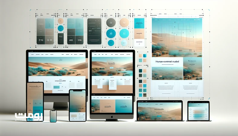 نمایش خطاها و اصلاح ۱۰ اشتباه رایج در هویت دیجیتال برندهای ایرانی در قالب رابط کاربری وب‌سایت با طراحی مینیمال و منسجم