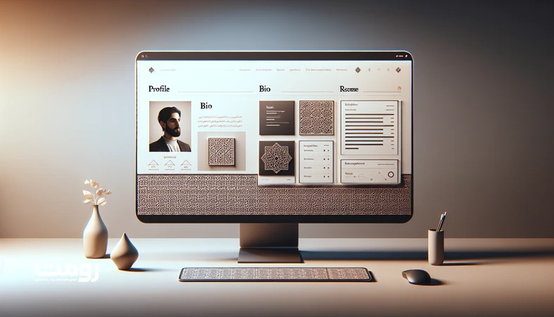 نمونه رابط کاربری وب‌سایت شخصی یک متخصص با ساختار رزومه‌محور و طراحی مینیمال برای تقویت هویت دیجیتال