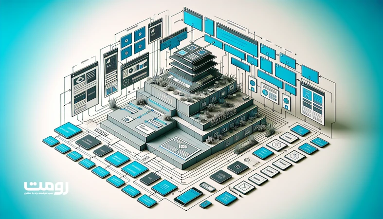 structured website wireframe showing information architecture and its connection to a coherent digital brand identity