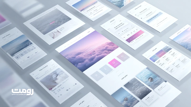 ا界نترفیس مینیمال وب‌سایت با نمایش میکروانیمیشن‌های استاندارد در دکمه‌ها، منو و لودینگ برای افزایش اعتماد کاربر در تجربه دیجیتال