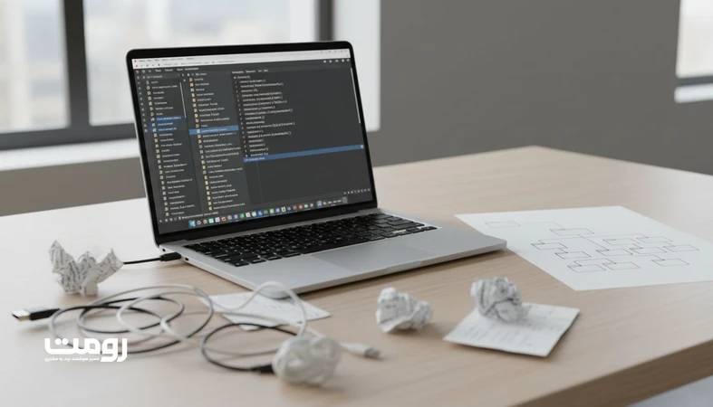 نمایی از بی نظمی و سپس نظم در معماری فایل ها و پوشه ها در پروژه وب برای کاهش هزینه توسعه و نگهداری