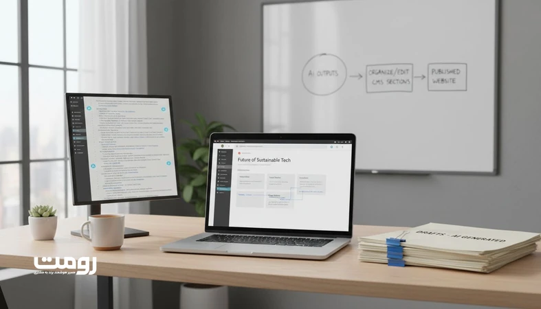 تبدیل خروجی هوش مصنوعی به صفحه های ساختارمند سایت برای ساخت ارزش انباشتی و دارایی محتوایی