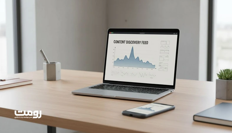 داشبورد رشد و افت ترافیک Google Discover در ۲۰۲۶ با نمودار تعامل و سیگنال های کیفیت محتوا