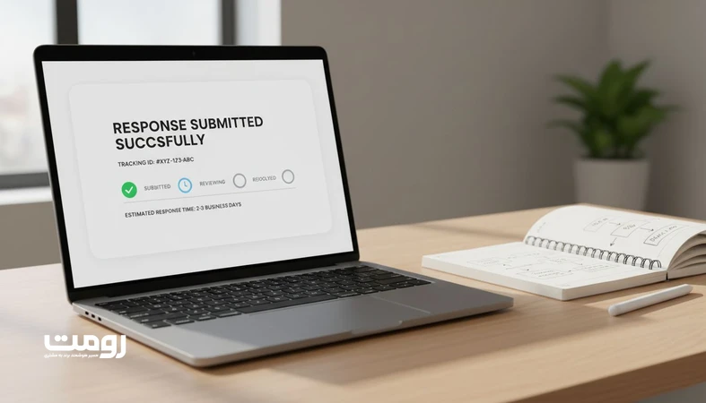 طراحی تجربه پس از اقدام در وب با پیام تایید، شماره پیگیری و زمان بندی پاسخ برای افزایش اطمینان کاربر
