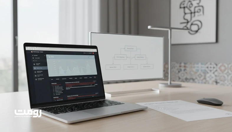 تصویر داشبورد مانیتورینگ و چک لیست بازیابی سایت بعد از خرابی با تمرکز بر فرآیند ریکاوری و بازگردانی بکاپ